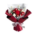 thumbnail image 1 of Ramo de flores de punto, regalo para el día de la madre, adorno artificial, flor de punto para Rojo, 1 of 9