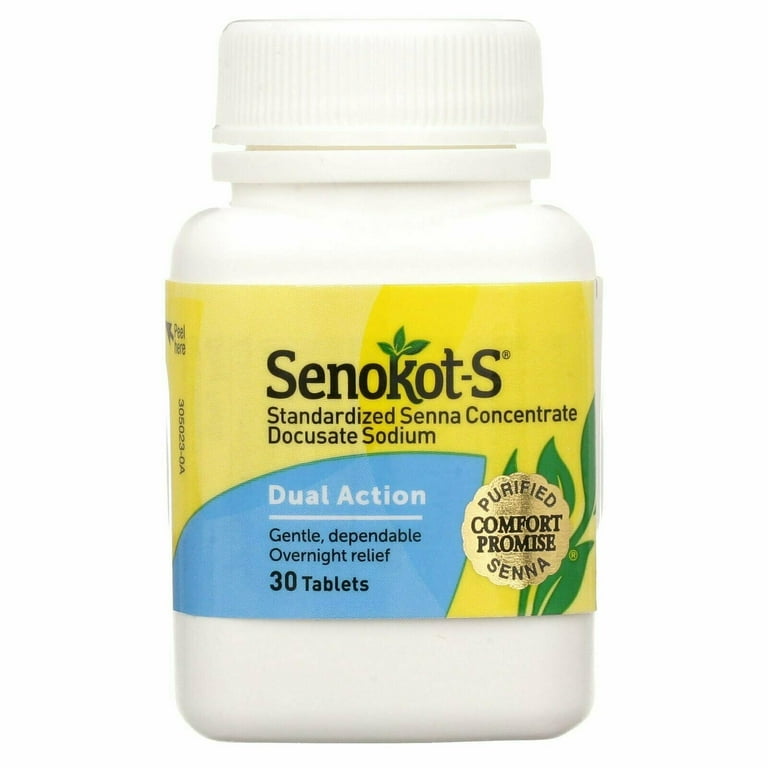 Senokot-S Tablets, Vegetable Laxative Plus Stool Softener, 30 Ea