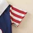 thumbnail image 5 of 4th of July Baby Boy Clothes Short Sleeve Romper Lapel Jumpsuit Newborn Summer My First 4th of July Baby Boy Outfit, 5 of 7