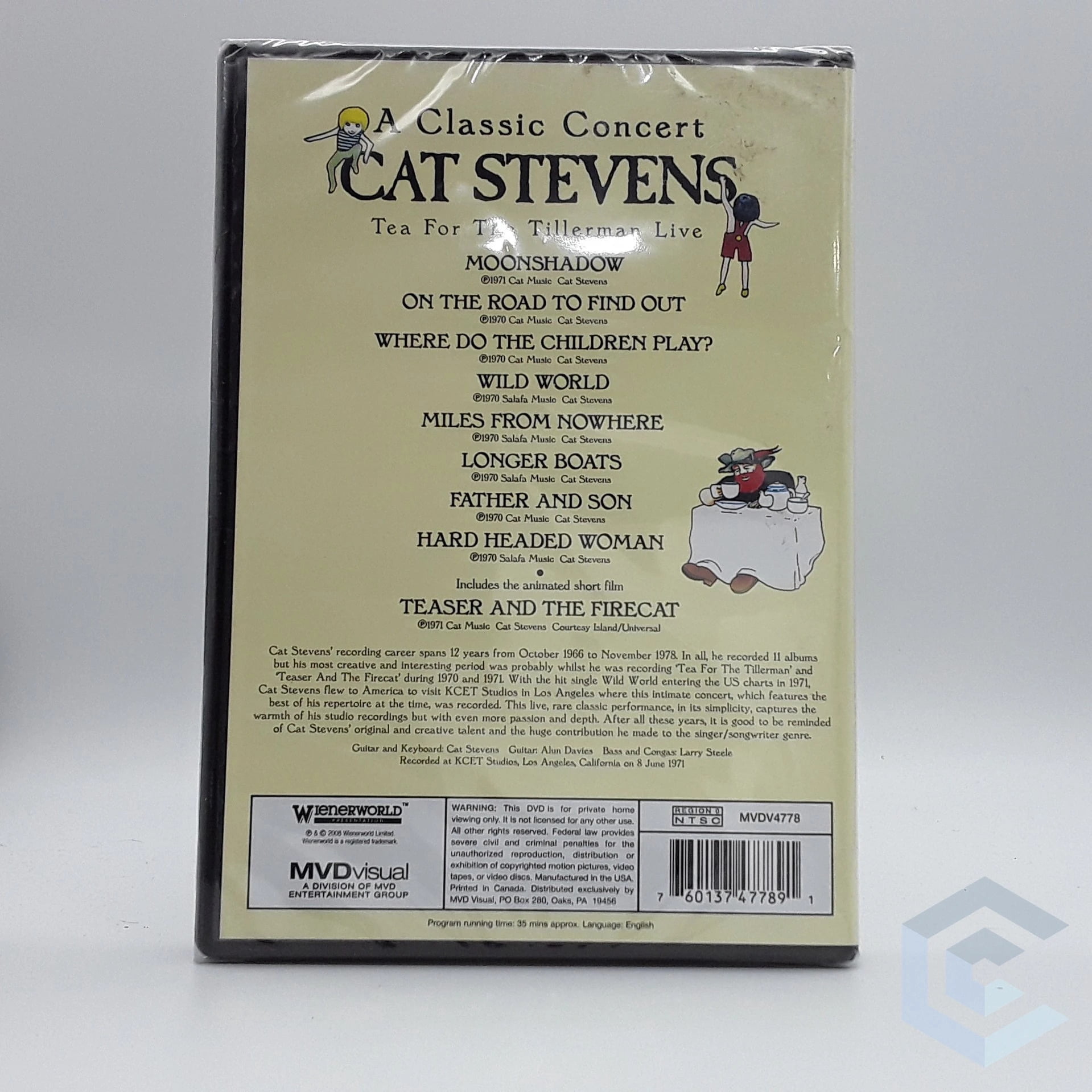 Cat Stevens: Tea for the Tillerman: Live (DVD), Wienerworld UK