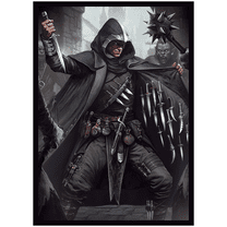 Fantasy North - Finnigan Fletch - Fan of Knives - 100 Smooth Matte TCG Card Sleeves - Fits Magic MTG Commander Pokemon and Other Card Games - Playing Card Sleeves