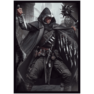 Fantasy North - Finnigan Fletch - Fan of Knives - 100 Smooth Matte TCG Card Sleeves - Fits Magic MTG Commander Pokemon and Other Card Games - Playing Card Sleeves