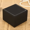 thumbnail image 4 of Watch Case, PU Leather Leather Watch Gift Case, Black For Home Watch, 4 of 8