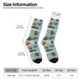 thumbnail image 2 of Vsdgher Hawaiian Style Crew Socks for Men & Women, Breathable Casual Athletic Ankle Socks, 2 of 6