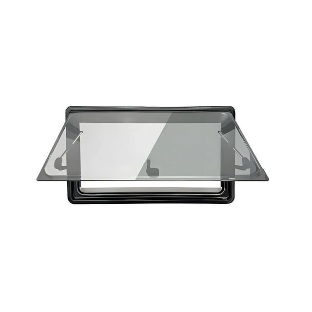 Cadre en Métal pour Fenêtre Latérale de Véhicule Récréatif, Type Verre Acrylique avec Rideau Pliable pour Véhicule Récréatif