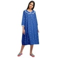 thumbnail image 2 of Moomaya Printed WoMen's Round Neck Nursing Sleepwear Cotton Nightdress, 2 of 6