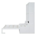 thumbnail image 6 of Harper & Bright Designs Queen Size Murphy Bed, Wooden Queen Murphy Bed Wall Bed with Cushion for Home Office or Small Room, White, 6 of 12