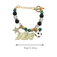 thumbnail image 2 of Pulsera con Colgante de Estrella de Fútbol Dorada – Cadena Ajustable con Diamantes de Imitación, Joyería de Fútbol para Aficionados Al Deporte, 2 of 6