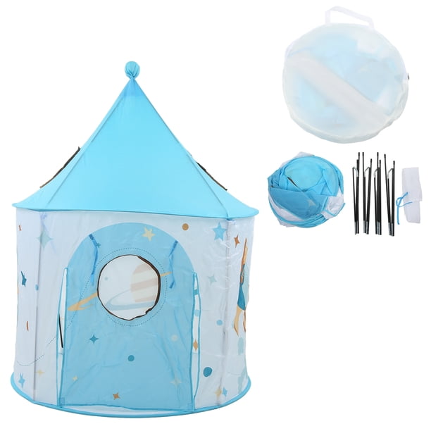 Tienda de campaña para niños, exquisita impresión de cielo estrellado, diseño de castillo, tienda de juegos plegable de dibujos animados para niños pequeños para exteriores e interiores