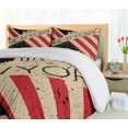 thumbnail image 5 of Ambesonne Urban Art Duvet Cover Sets, Grunge StripesLettering, 2-King, Pale Mustard Vermilion, 5 of 7