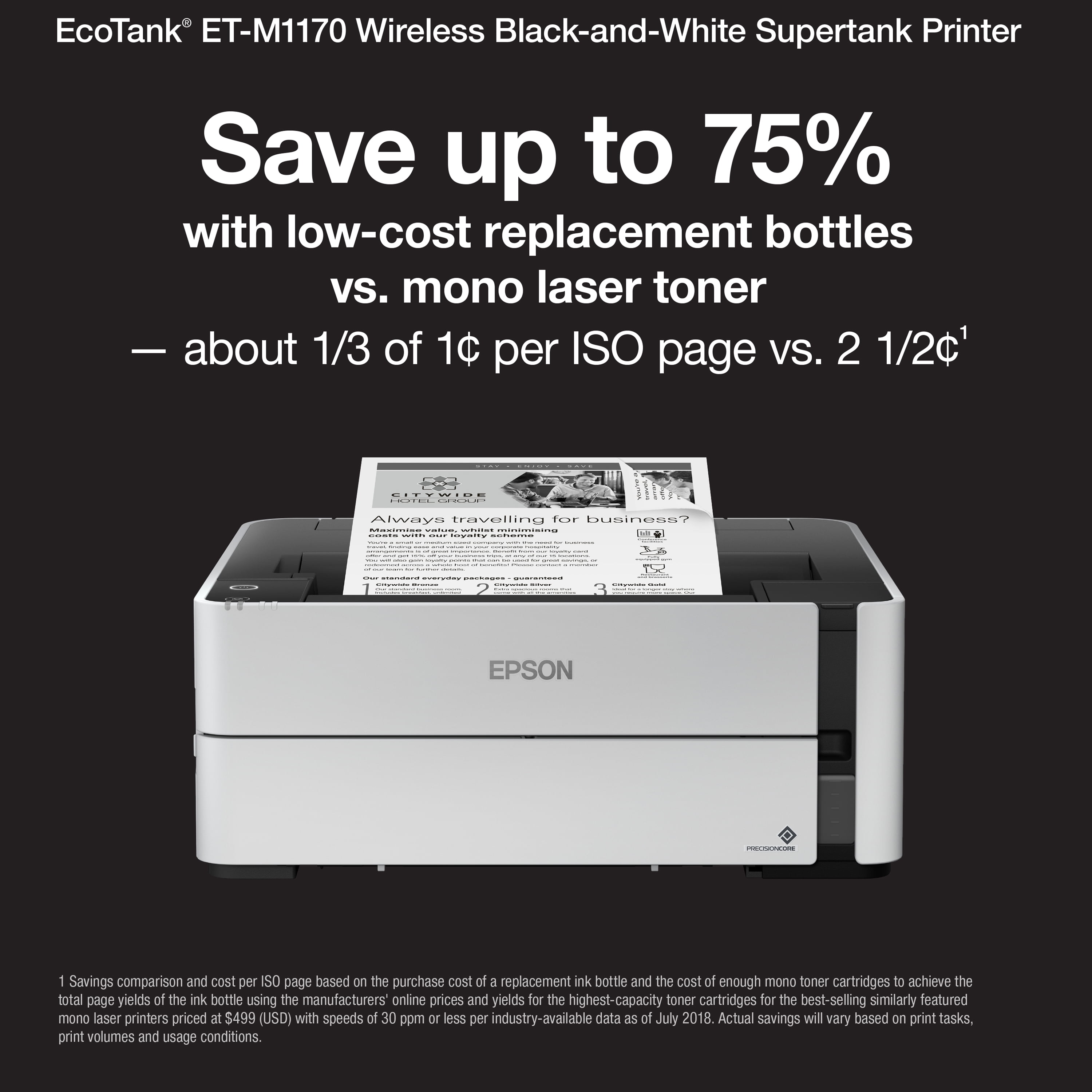 Impresora Epson EcoTank ET-M1170 de inyección de tinta recargable – Shopavia