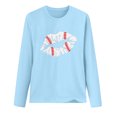 thumbnail image 3 of Leutsin T-shirt Blouse Décontractée à Imprimé à Col Rond à Manches Longues pour Femmes, 3 of 4