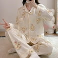 thumbnail image 6 of Kawaii Women Pajamas Suit Chiikawa Cartoon Usagi Cotton Autumn Casual Homewear Anime Cute Long-Sleeved Pants Nightclothes, 6 of 10