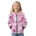 thumbnail image 4 of Chririnla Axolotl Cherry Blossom Fleece Zip Up Hoodie for Boys and Youth - Fuzzy Sweatshirts for kids Athletic Sports Top with Pockets for Gym and Casual, 4 of 7