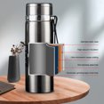thumbnail image 2 of Botella Deportiva Portátil Doble Aislamiento Al Térmica Aislada 1000ml Con Asa Gran Capacidad para Té Y, 2 of 9