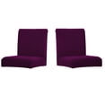 thumbnail image 1 of Funda protectora sólida para silla de comedor Funda protectora Universal para muebles de oficina Protector exterior Funda giratoria Suministros para el hogar Púrpura oscuro 2 paquetes Eigraketly HA012490-05, 1 of 5