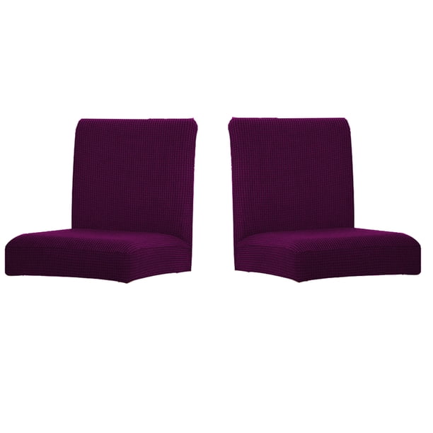 Funda protectora sólida para silla de comedor Funda protectora Universal para muebles de oficina Protector exterior Funda giratoria Suministros para el hogar Púrpura oscuro 2 paquetes Speravity HA012490-05