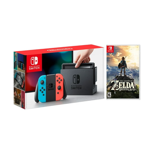 Nintendo Switch Red/Blue Joy-Con Console with The Legend of Zelda: Breath of the Wild Game - 2019 Best Game! - Walmart.com