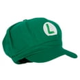 thumbnail image 5 of Mario Luigi Wario Waluigi Heat Transfer Cotton Elastic Newsboy Cap - Lime M-L, 5 of 5