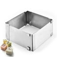 thumbnail image 4 of Adjustable Square Cake Mold Stainless Steel Mousse Cake Pastry Telescopic Mould Baking Tool  Small, 4 of 8