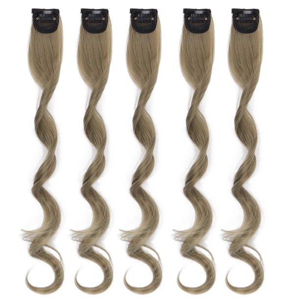 Postizo de Cabello NikouMX 5 piezas extensión largo con Clip rizado