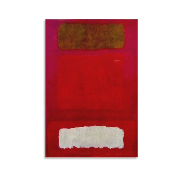 Póster de lienzo con impresión en rojo, blanco y marrón de Mark Rothko, 1957, arte de pared, decoración para dormitorio, imagen impresa moderna para el hogar, obras de arte, carteles de 24 x 36