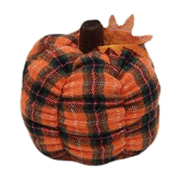 Fall Home New Favourite Delicate Checkered Pumpkin Fabric Material Warm Feel