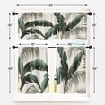 thumbnail image 5 of Palm Leaves Kitchen Curtains Green Gold Window Curtains Valance and Tier Set 36 Inch, Tropical Botanical Rod Pocket Short Tier Curtain for Bedroom Living Room, Summer Small Cafe Kitchen Decor, 5 of 6