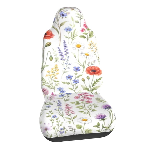 Wildflower Botanical Car Seat Covers Stretch Car Seat Protectors Universal Fit