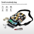 thumbnail image 7 of HELLHERO Cat Pattern with Zipper Adjustable Crossbody Bag Sling Bag with Double Zipper for Women Crossbody Bag, 7 of 7