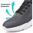 thumbnail image 2 of cyiecw Mens Sneaker Shoes Casual Sport Mesh Sneakers Fashion Running Gym Walking Shoes Trainers Black Grey Blue, 2 of 7
