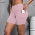 thumbnail image 6 of AKOEE High Waist Leggings for Women Shorts Workout Biker Yoga Tight Shorts with Pockets Stretch Gym Clothes (L, Pink), 6 of 8