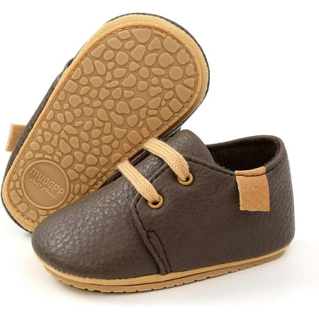 

QWZNDZGR Baby Boys Girls Sneakers Anti-Slip Oxford Loafer Flats Infant Toddler PU Leather Soft Sole Baby Shoes