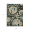thumbnail image 3 of HomeRoots 589373 10 x 14 ft. Geometric Washable Indoor & Outdoor Rectangle Area Rug, Beige, Brown & Copper, 3 of 5