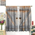 thumbnail image 3 of Rustic Curtain Old Wooden Garage Door Curtain for Living Room Bedroom Blackout Rod Pocket Printed Window Drapes 2 Panel 42x54in, 3 of 6