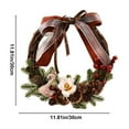 thumbnail image 3 of 12 Inch Round Wreath for Front Door Wall Hanging Ornaments Christmas Wreaths Window Decorations Artificial Vines for Home Decor Indoor Home Wall Wedding Room Decor, 3 of 6