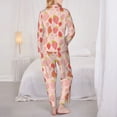 thumbnail image 6 of Wukai Strawberry Print Women's Pajama Set - Soft Long Sleeve Sleepwear for Comfort and Style-, 6 of 9