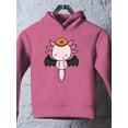 thumbnail image 3 of Cute Axolotl W Bat Costume Hoodie Toddler -Image by Shutterstock,  4 Toddler, 3 of 4