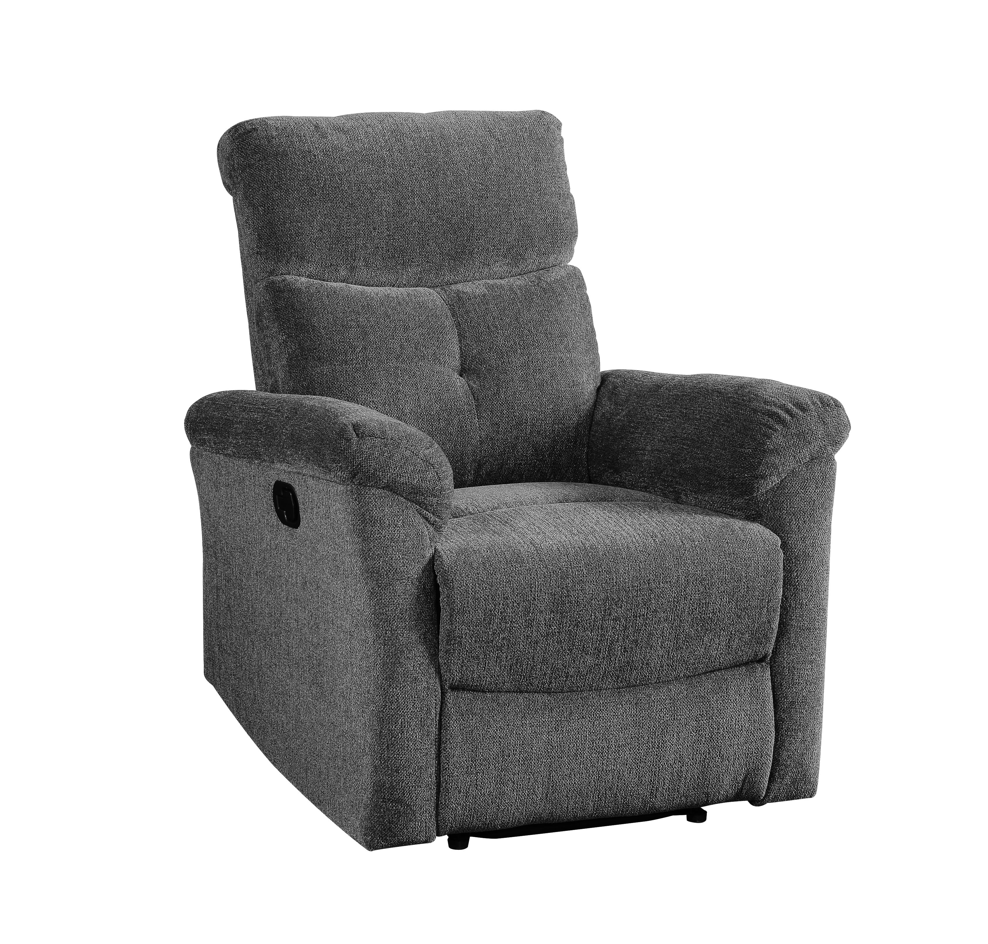 Treyton Glide Recliner in Gray Chenille - Walmart.com