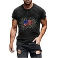 thumbnail image 2 of Tnhcen Men's Trendy Summer Novelty Tops USA Flag Graphic 4th of July Patriotic T-Shirt S-3XL, 2 of 5