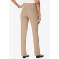 thumbnail image 2 of Roaman's Women's Plus Size Petite Plus Size Straight Leg Soft Knit Pull On Pant, 2 of 6