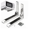 thumbnail image 1 of 2X Support Frame Steel Foldable Stretch Shelf Rack Microwave Oven Wall Mount Bracket Stainless Silver, 1 of 7
