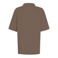 thumbnail image 4 of Women’s Casual Collared Shirt Summer Essential Lightweight Breathable Top Rose Gold XL, 4 of 7