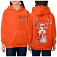 thumbnail image 2 of Mercatoo Childs Xmas Multicolour Hoodies Sweatshirt Toddler Cartoo𝐧 Xmas Reindeer Hood Activewear Kids Causal Tracksuit, 2 of 3