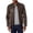Chocolate, variant on Men's Bonded Racer Leather Jacket (Chocolate, XL)