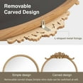 thumbnail image 4 of MAYEERTY 36"x24" Solid Wood Arched Mirror,Mid-Century Mirror for Bathroom, Brown, 4 of 9