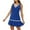 Blue, variant on Uaswgudfs Sleeveless A-Line Tiered Flowy Dress with V-Neck Accents - Women's Casual Summer Sundress for Resort & Beachwear Black L