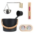 thumbnail image 2 of Almencla 4L Sauna Bucket Accessory Set,with Sauna Oil Cup ,Hygrometer for SPA Bathroom, 2 of 8