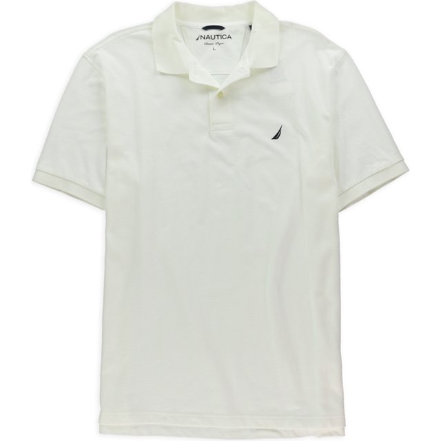 Nautica Classic Lique - Polo de rugby para hombre, color blanco, grande Nautica polo, rugbi
