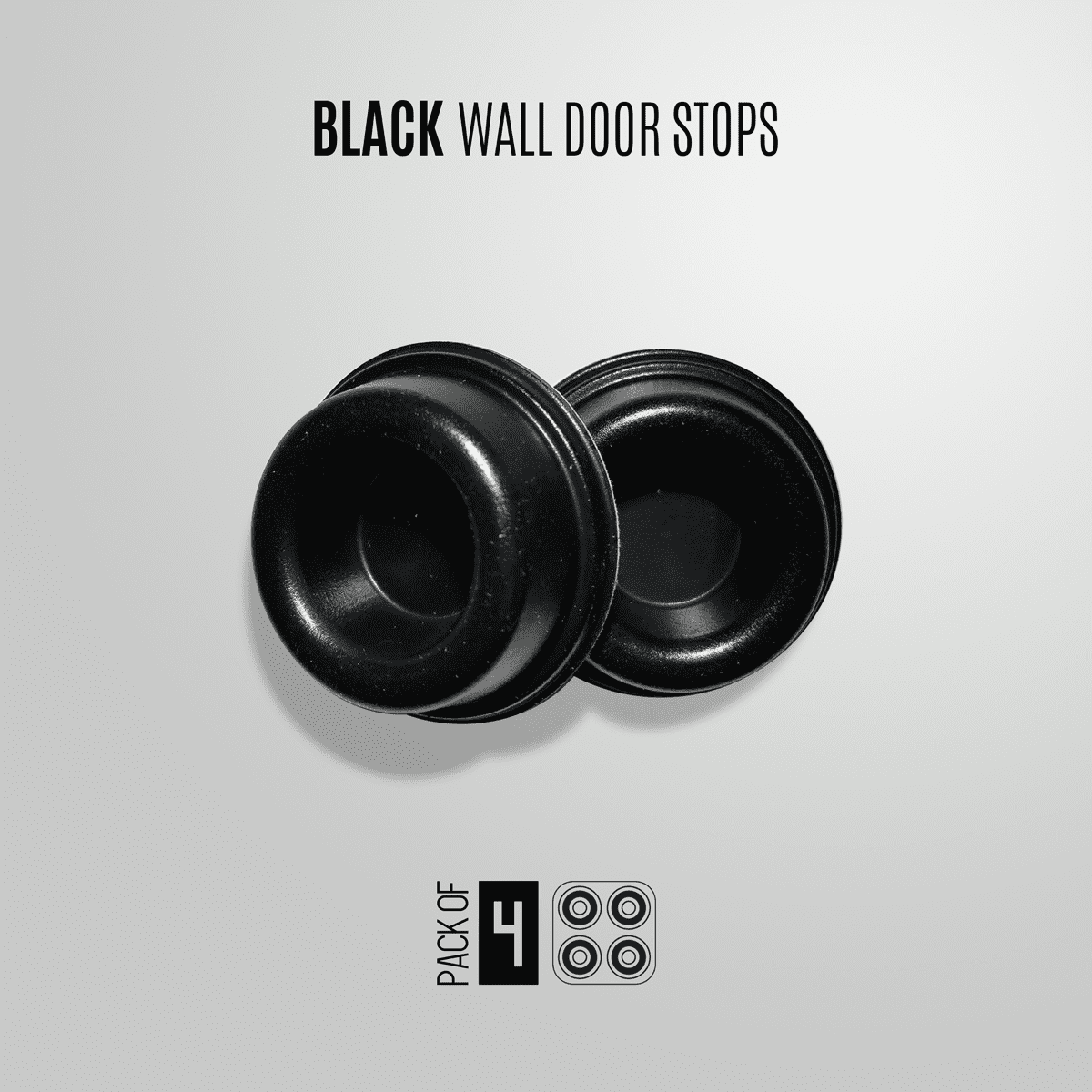 Door Stop Door Knob Bumper & Wall Protector. Sound Dampening Self